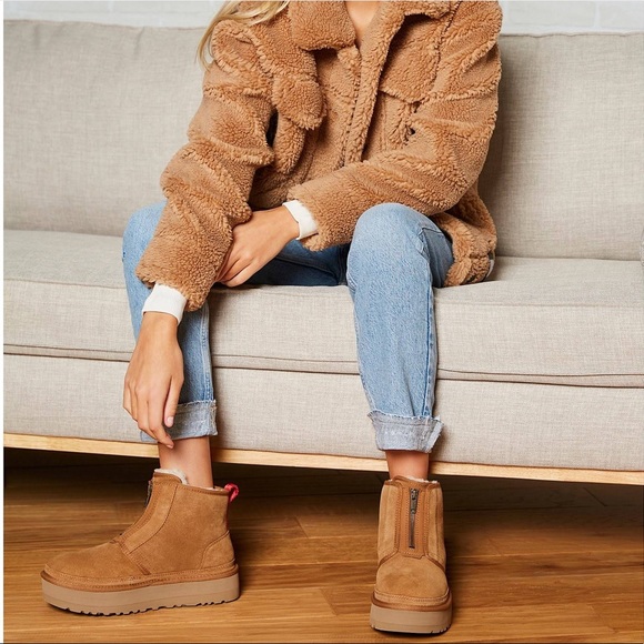 neumel platform zip suede